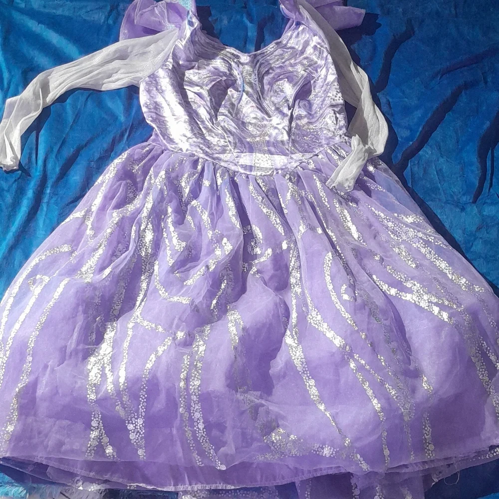 Wicked's "The Good Witch" Purple 3 Layer Glitter Princess Costume Dress - Picture 5 of 13